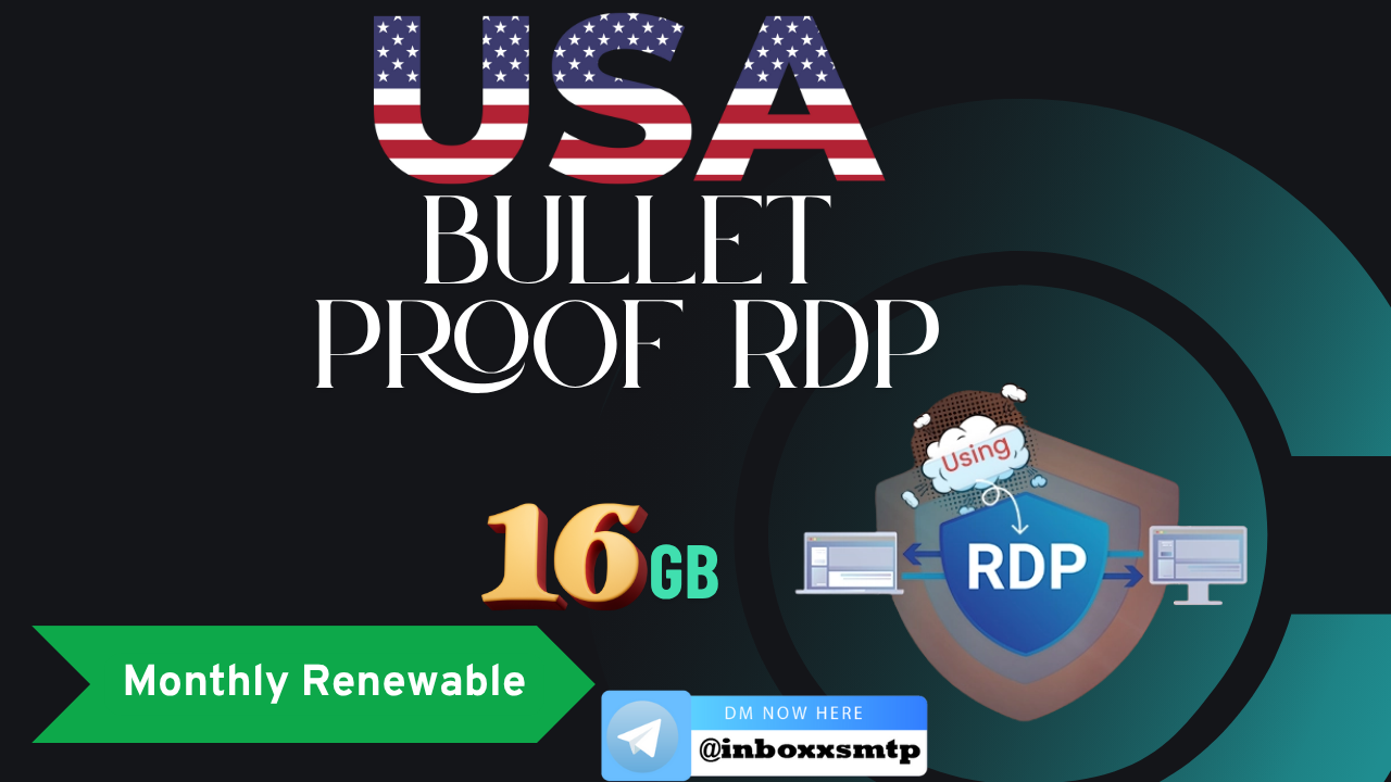 HACKED USA 16GB RDP| BULLETPROOF