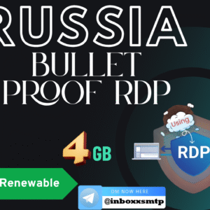 HACKED Russia 4GB RDP – Fast & Stable| BULLETPROOF