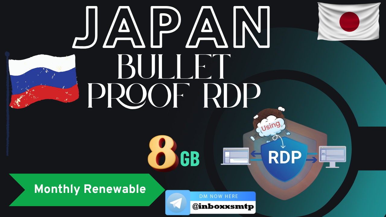 HACKED Japan RDP – 8GB| BULLETPROOF